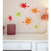 Farbkleckse als Wandtattoo (dreifarbig)