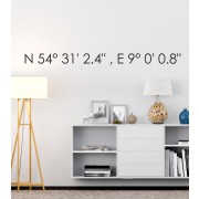 Eigene Koordinaten als Wandtattoo