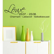 Löwe + Eigenschaften als Wandtattoo