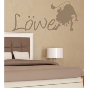 Löwe mit Symbol als Wandtattoo