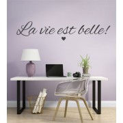 La vie est belle als Wandtattoo
