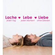 Lache Lebe.. als Wandtattoo