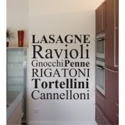 Nudelsorten 2  als Wandtattoo