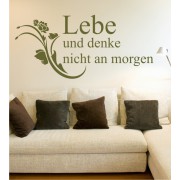 Lebe und denke nicht ... als Wandtattoo
