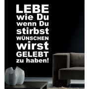 Lebe wie du... als Wandtattoo