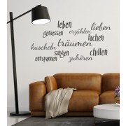 Leben, genießen.. als Wandtattoo