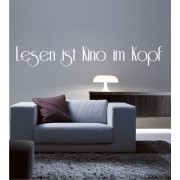 Lesen ist Kino im Kopf als Wandtattoo