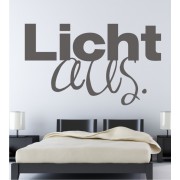 Licht aus als Wandtattoo