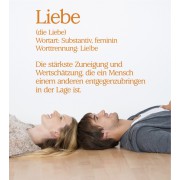 Definition Liebe als Wandtattoo