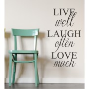 Live well... als Wandtattoo
