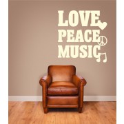 Love, peace.. als Wandtattoo