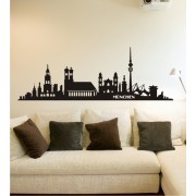 Skyline von München als Wandtattoo