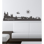 Skyline von Magdeburg als stylisches Wandtattoo