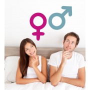 Symbole Mann & Frau als Wandtattoo