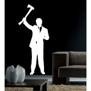 Mann mit Axt als Wandtattoo