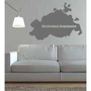 Umriss von Mecklenburg-Vorpommern als Wandtattoo