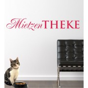 Mietzentheke als Wandtattoo