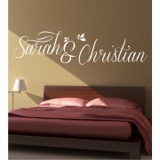 Namen mit Schmetterlingen als Wandtattoo