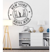 Stempel von New York als Wandtattoo