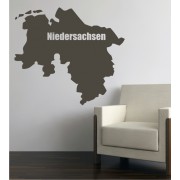 Umriss von Niedersachsen als Wandtattoo 