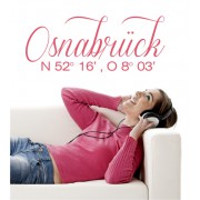 Osnabrück Koordinaten als Wandtattoo