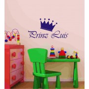 Prinz m. dem Namen Ihres Kindes als Wandtattoo