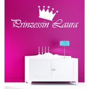 Prinzessin mit dem Namen deines Kindes als Wandtattoo
