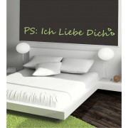 PS: Ich liebe Dich als Wandtattoo