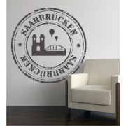 Stempel von Saarbrücken als Wandtattoo 
