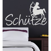 Schütze mit Symbol als Wandtattoo