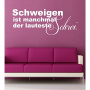 Schweigen ist... als Wandtattoo