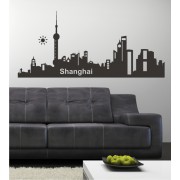 Skyline von Shanghai als Wandtattoo