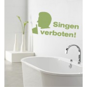Singen verboten als Wandtattoo
