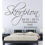 Skorpion + Eigenschaften als Wandtattoo