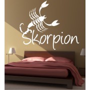 Skorpion mit Symbol als Wandtattoo