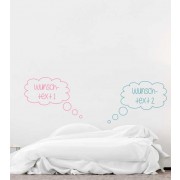 Gedanken mit Text als 2-farbiges Wandtattoo