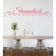 Stammtisch mit Spruch als Wandtattoo