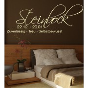 Steinbock + Eigenschaften als Wandtattoo