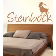 Steinbock mit Symbol als Wandtattoo