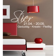 Stier + Eigenschaften als Wandtattoo