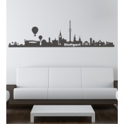 Skyline von Stuttgart als stylisches Wandtattoo
