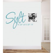 Sylt Koordinaten als Wandtattoo 