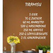 Tiramisu Rezept als Wandtattoo