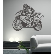 Rennmaschine als Wandtattoo