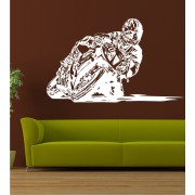 Motorrad Rennmaschine als Wandtattoo