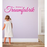 Traumfabrik + Name als Wandtattoo