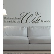 Und manchmal ist ein Lied... als Wandtattoo