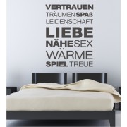Vertrauen, Liebe... als Wandtattoo