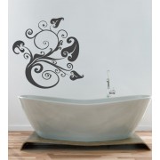 Ranke mit Blätter als Wandtattoo