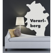 Umriss Vorarlberg als Wandtattoo